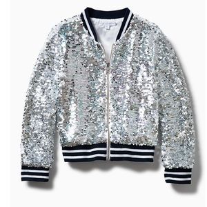 Sequin bomber jacket